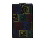 FENDI Zucca Canvas Smartphone holder Pouch Leather Multicolor 7AS120108838