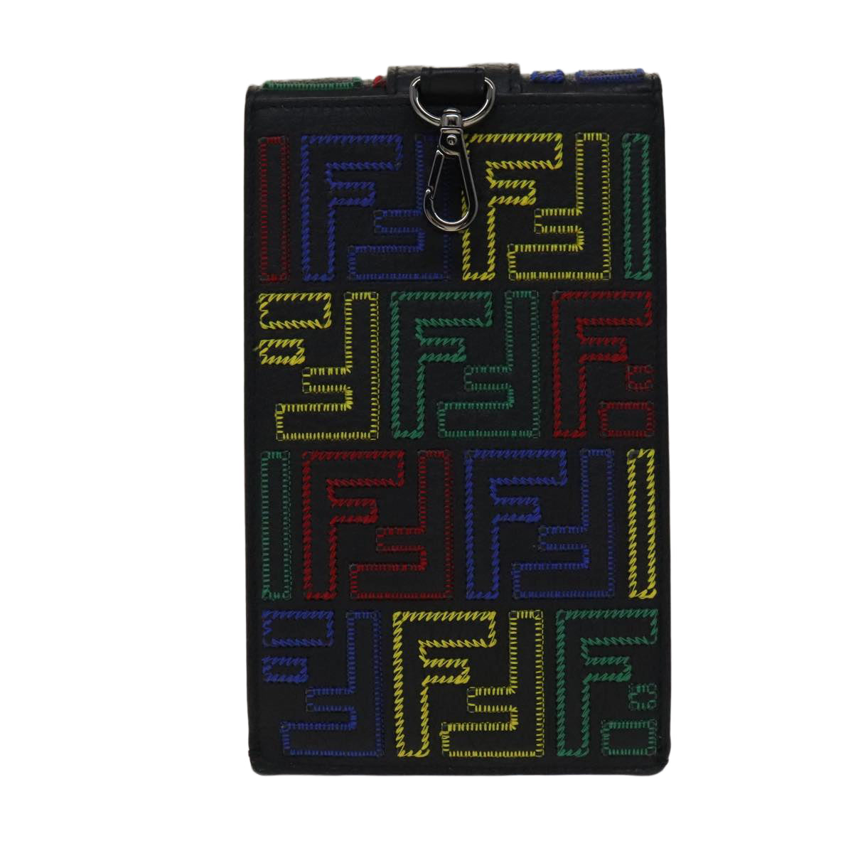 FENDI Zucca Canvas Smartphone holder Pouch Leather Multicolor 7AS120108838