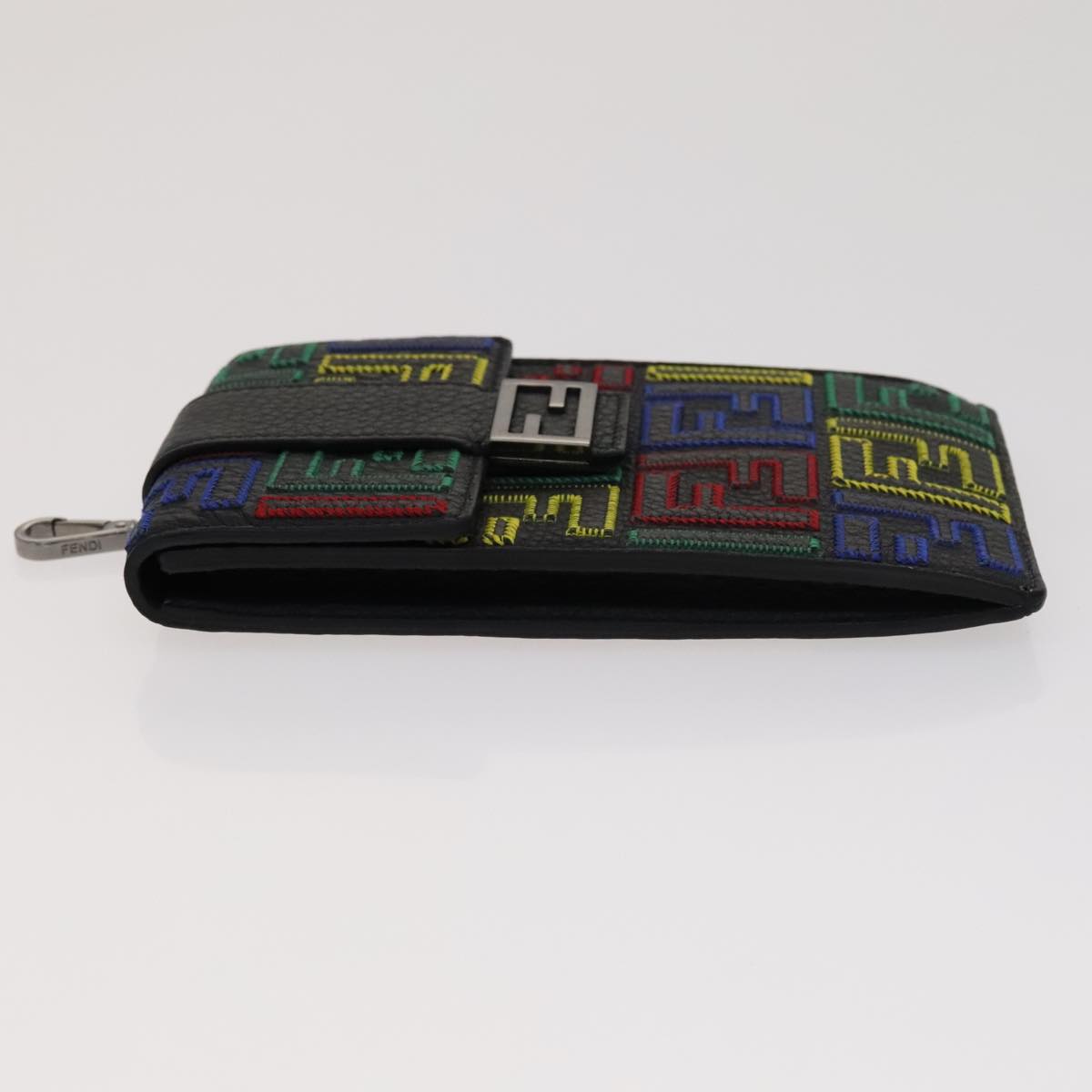FENDI Zucca Canvas Smartphone holder Pouch Leather Multicolor 7AS120108838