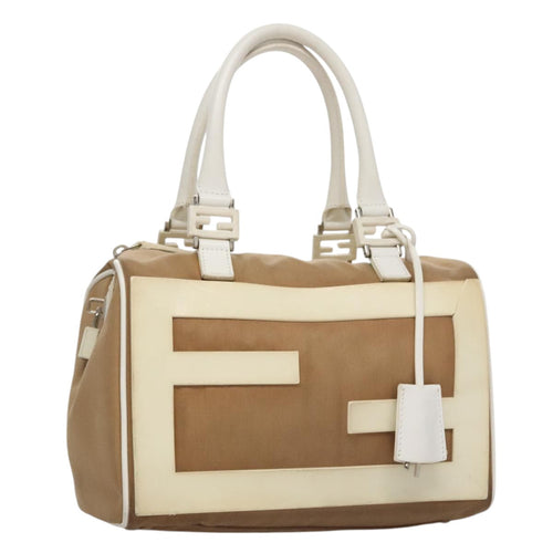 FENDI Hand Bag Canvas Beige108950