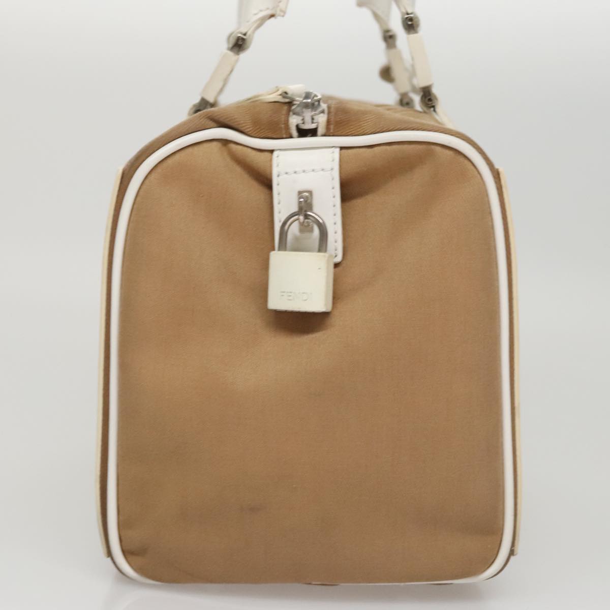 FENDI Hand Bag Canvas Beige108950