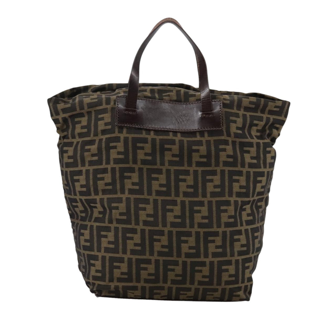 FENDI Zucca Canvas Tote Bag Brown Black109151