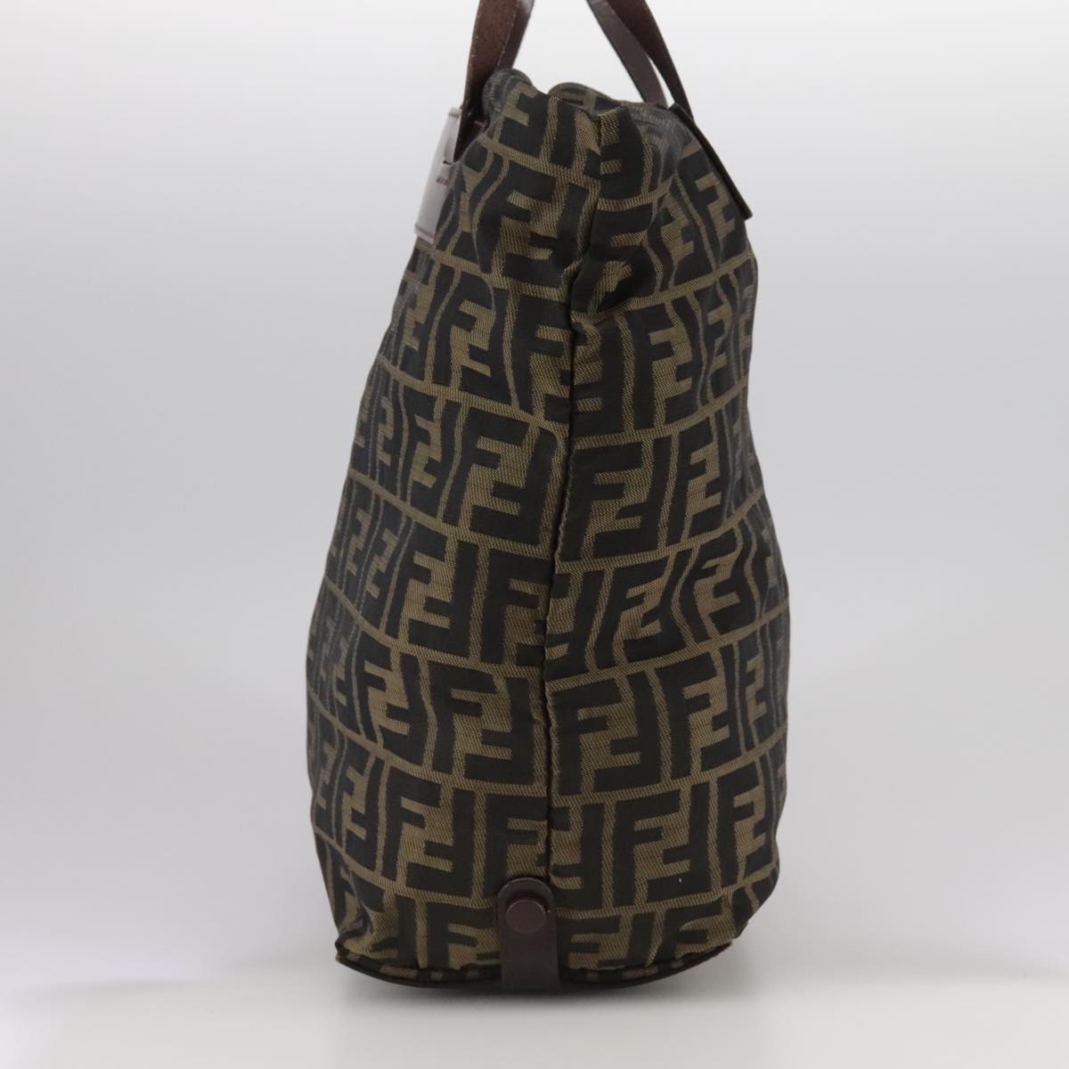 FENDI Zucca Canvas Tote Bag Brown Black109151
