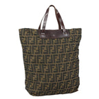 FENDI Zucca Canvas Tote Bag Brown Black109152