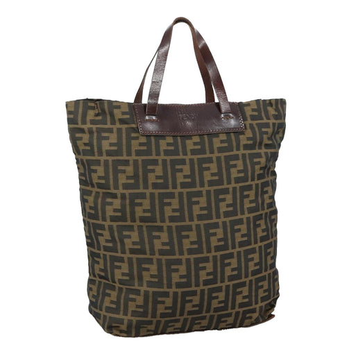 FENDI Zucca Canvas Tote Bag Brown Black109152