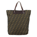 FENDI Zucca Canvas Tote Bag Brown Black109152
