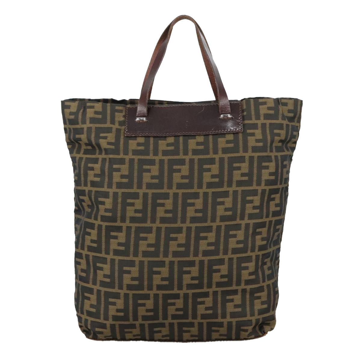 FENDI Zucca Canvas Tote Bag Brown Black109152