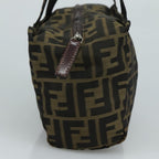 FENDI Zucca Canvas Hand Bag Brown Black109157