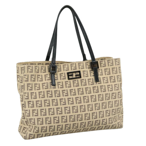 FENDI Zucchino Canvas Hand Bag Beige109160