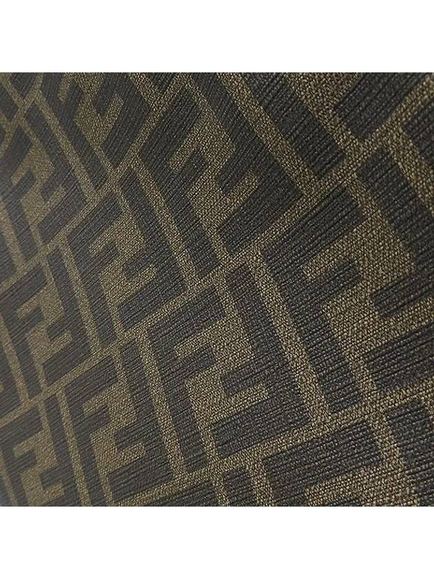 Fendi 7N0116 Brown color PVC FF logo Zucca pouch