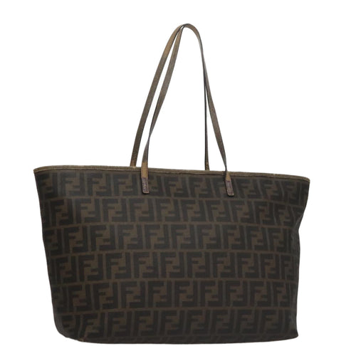 FENDI Zucca Canvas Tote Bag Brown Black109418