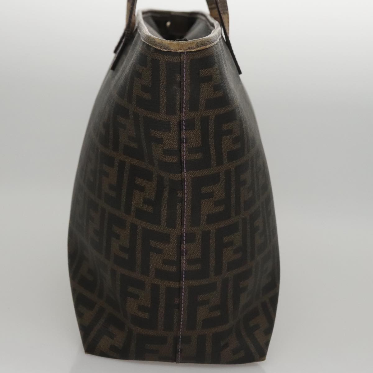 FENDI Zucca Canvas Tote Bag Brown Black109418