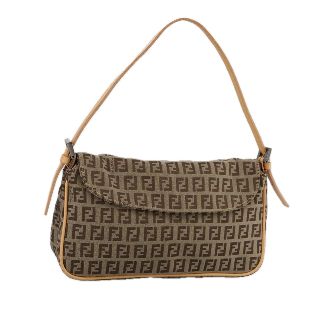 FENDI Zucchino Canvas Hand Bag Beige109493