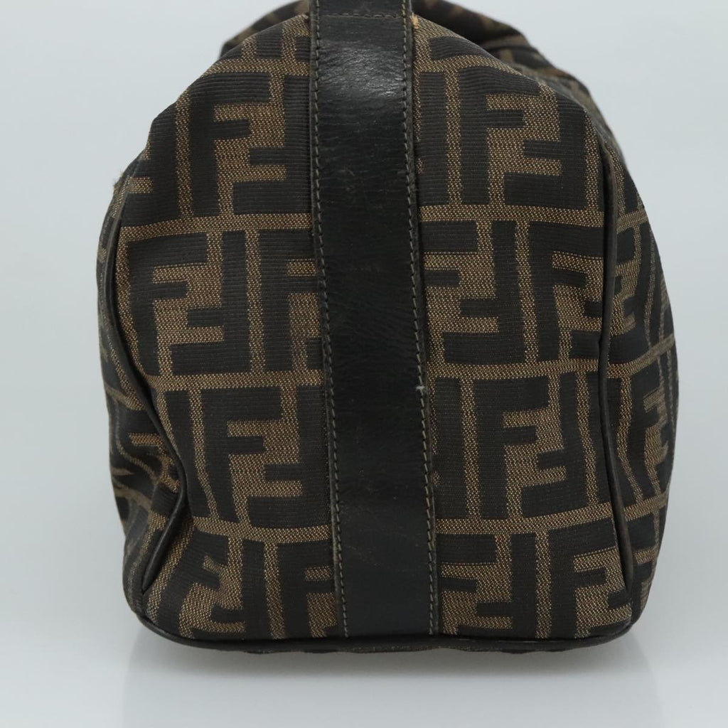 FENDI Zucca Canvas Hand Bag Brown Black109509