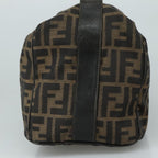 FENDI Zucca Canvas Hand Bag Brown Black109509