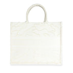 CHRISTIAN DIOR White Camouflage Embroidery Large Book Tote
