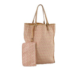 FENDI Zucchino Canvas Hand Bag Pink109856