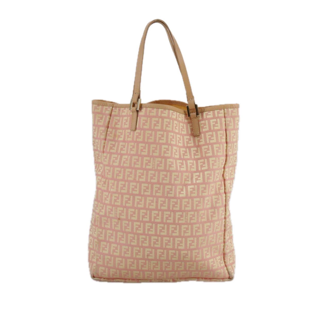 FENDI Zucchino Canvas Hand Bag Pink109856
