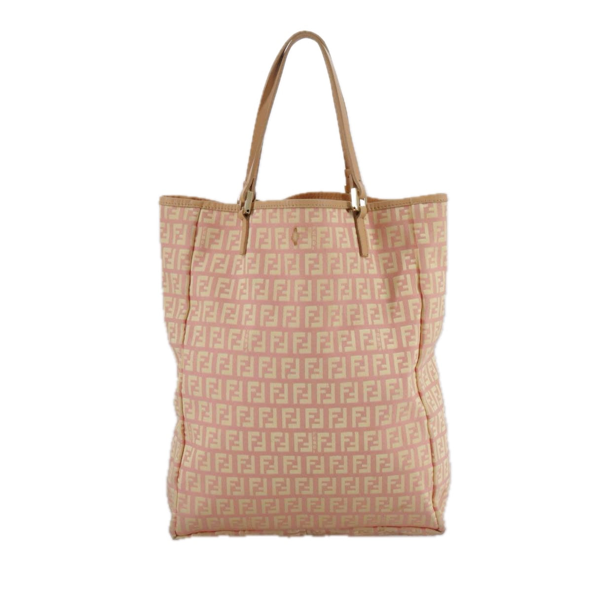 FENDI Zucchino Canvas Hand Bag Pink109856