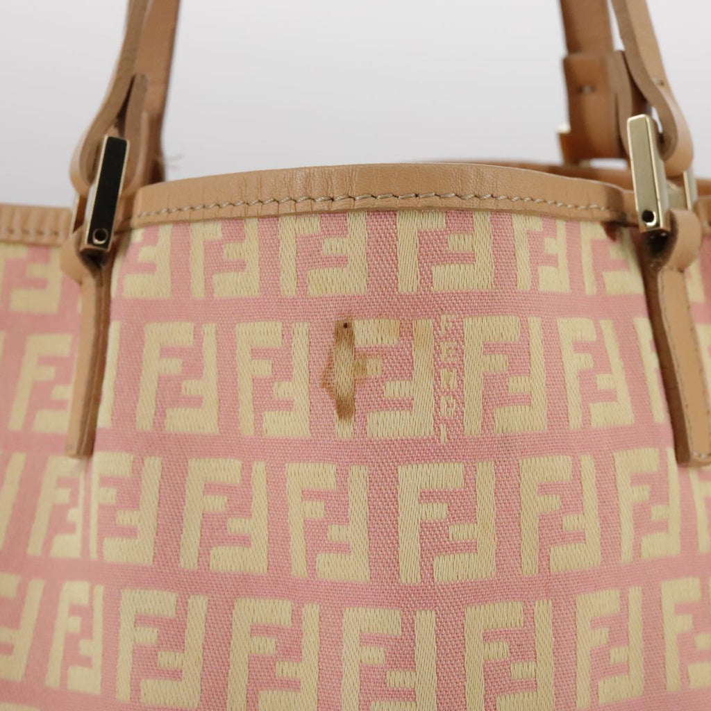 FENDI Zucchino Canvas Hand Bag Pink109856
