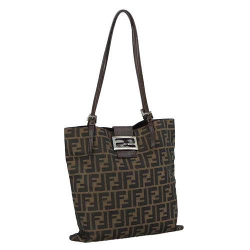FENDI Zucca Canvas Tote Bag Brown Black109930