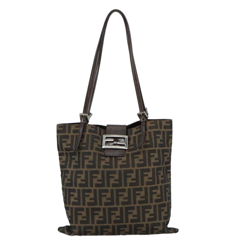 FENDI Zucca Canvas Tote Bag Brown Black109930