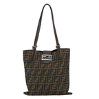 FENDI Zucca Canvas Tote Bag Brown Black109930