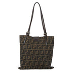 FENDI Zucca Canvas Tote Bag Brown Black109930
