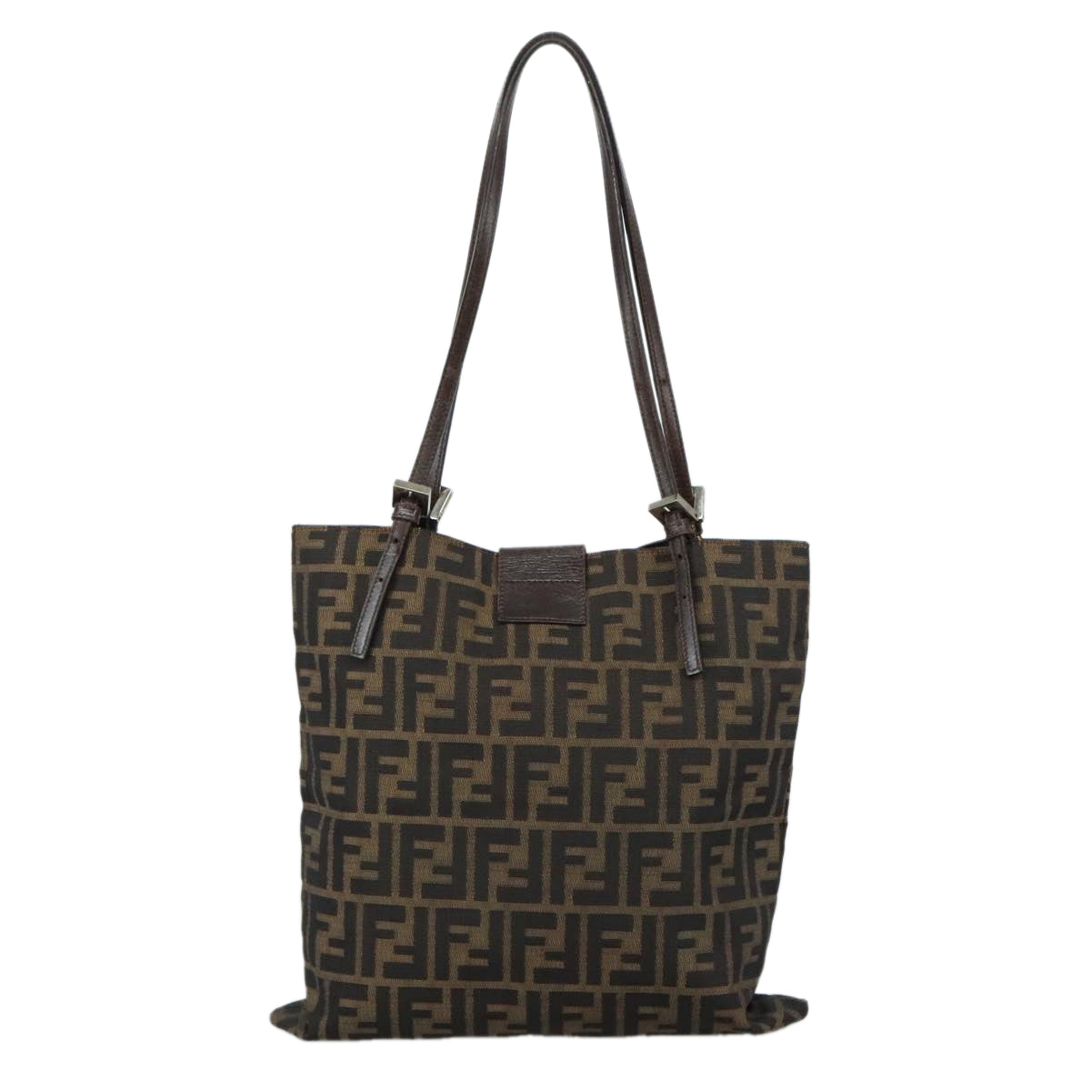 FENDI Zucca Canvas Tote Bag Brown Black109930