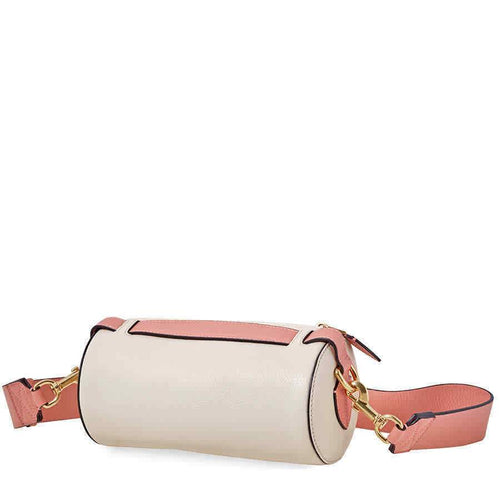 Burberry The Leather Barrel Bag- Limestone/Dusty Rose 4075178