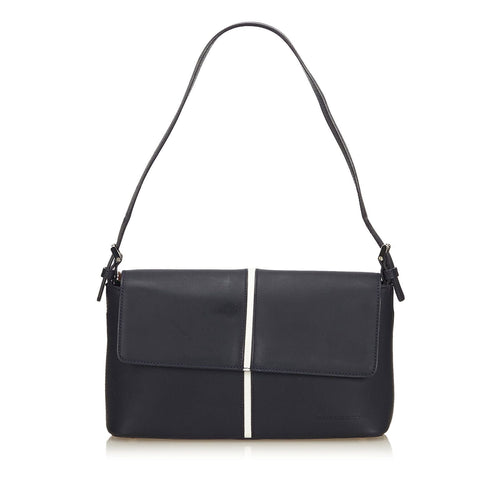 Pre-Loved Burberry Blue Navy Others Leather Baguette United Kingdom