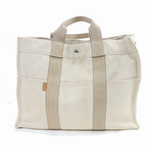 Indistinguishable  Hermes Tote Bag Cream Canvas (SHC1-14339)
