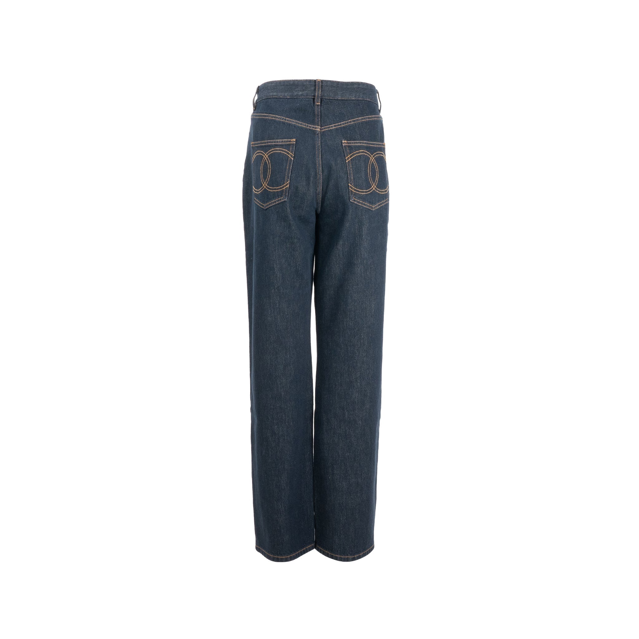 Chanel size 40 25C CC logo washed out denim Jeans