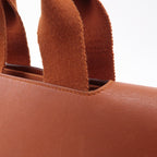 HERMES Toile Chevrons Leather Valparaiso PM Bag I Stamp Orange