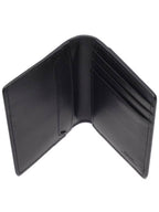 Fendi Men's Shadow Diagonal Leather Card Wallet Black