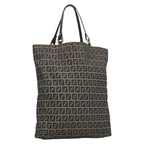 FENDI Zucchino Canvas Tote Bag Navy110364
