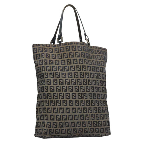 FENDI Zucchino Canvas Tote Bag Navy110364