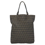 FENDI Zucchino Canvas Tote Bag Navy110364