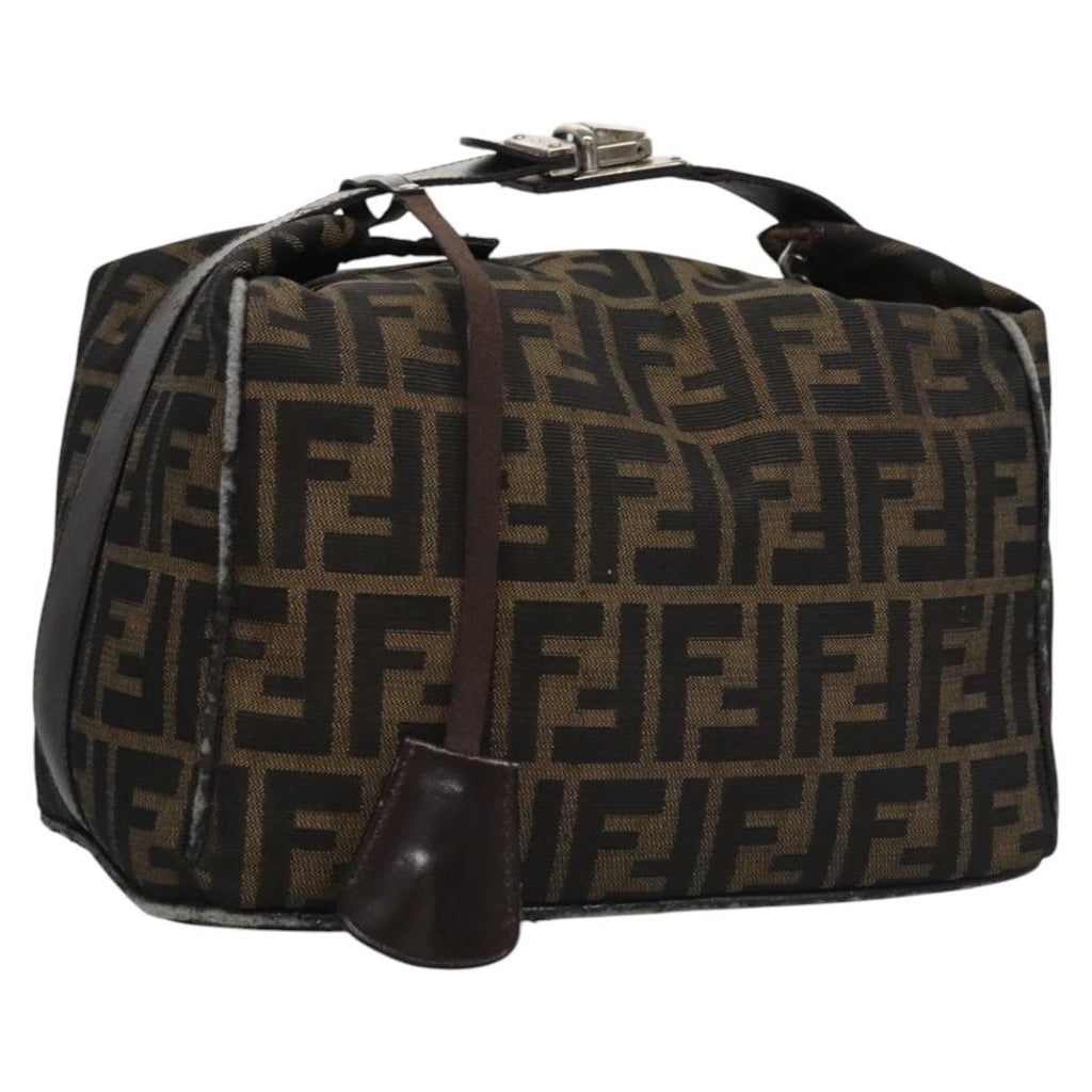FENDI Zucca Canvas Hand Bag Brown110512