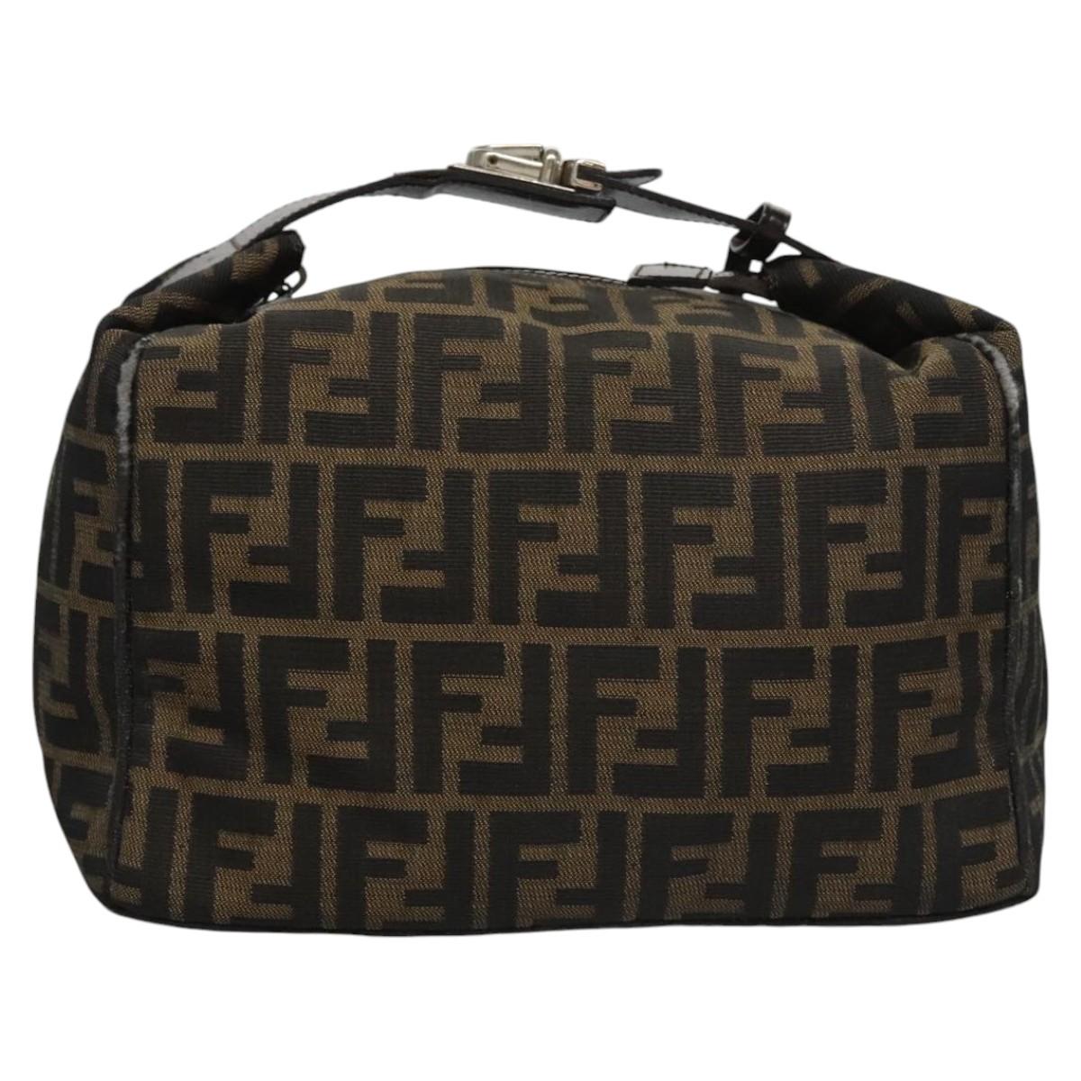 FENDI Zucca Canvas Hand Bag Brown110512