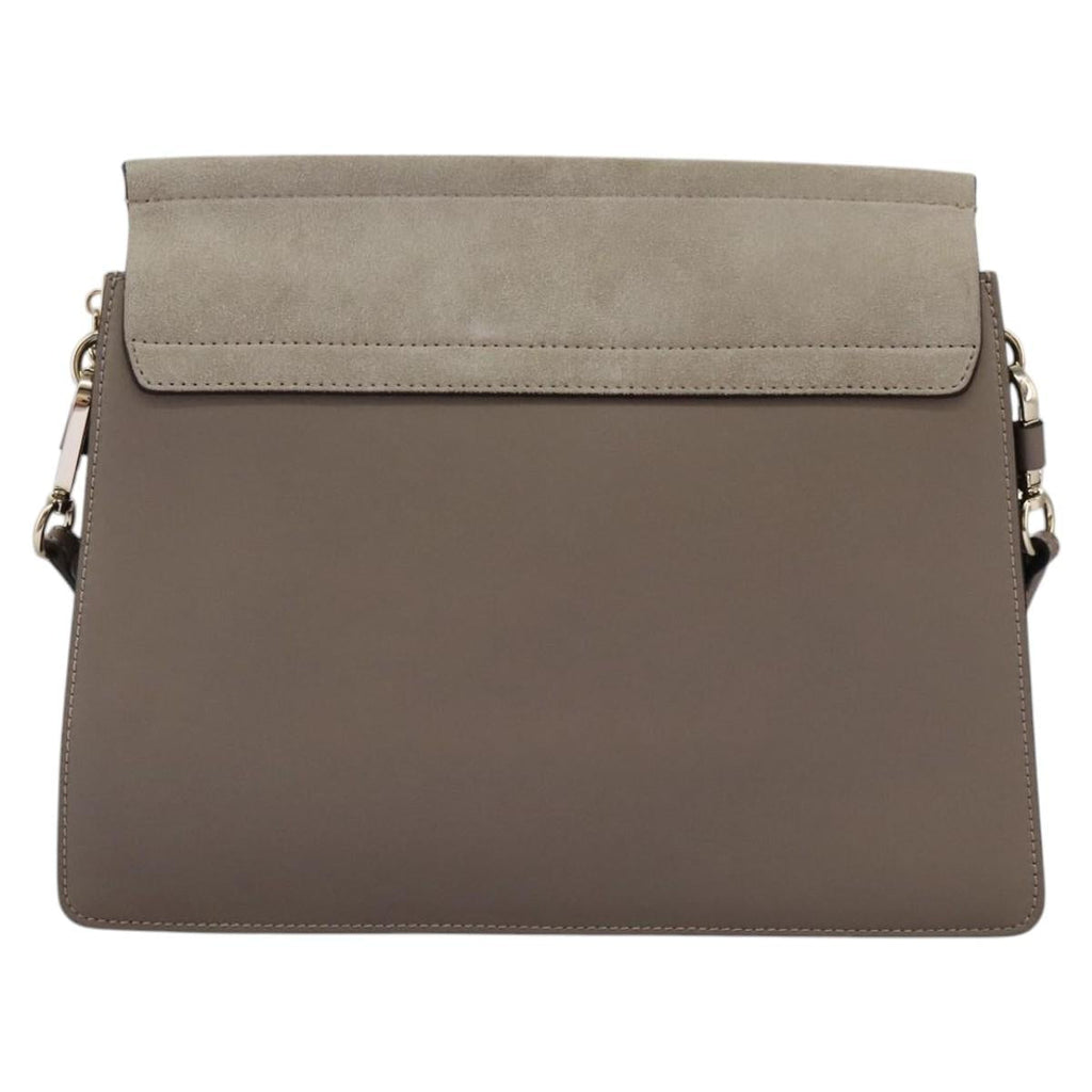 Chloe Fay Shoulder Bag Leather Gray 110878