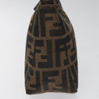 FENDI Zucca Canvas Hand Bag Brown Black110881