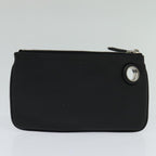 FENDI Triplet Clutch Bag Leather Black110887
