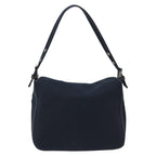 FENDI Mamma Baguette Shoulder Bag Canvas Navy110912