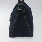 FENDI Mamma Baguette Shoulder Bag Canvas Navy110912