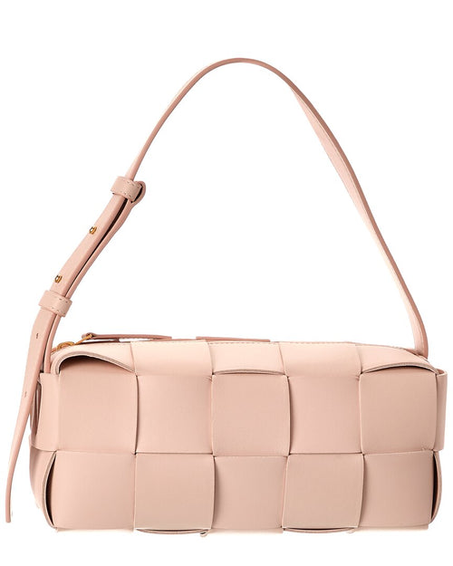 Bottega Veneta Brick Cassette Small Maxi Intrecciato Leather Shoulder Bag