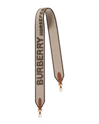 Burberry Logo Canvas & Leather Shoulder Strap