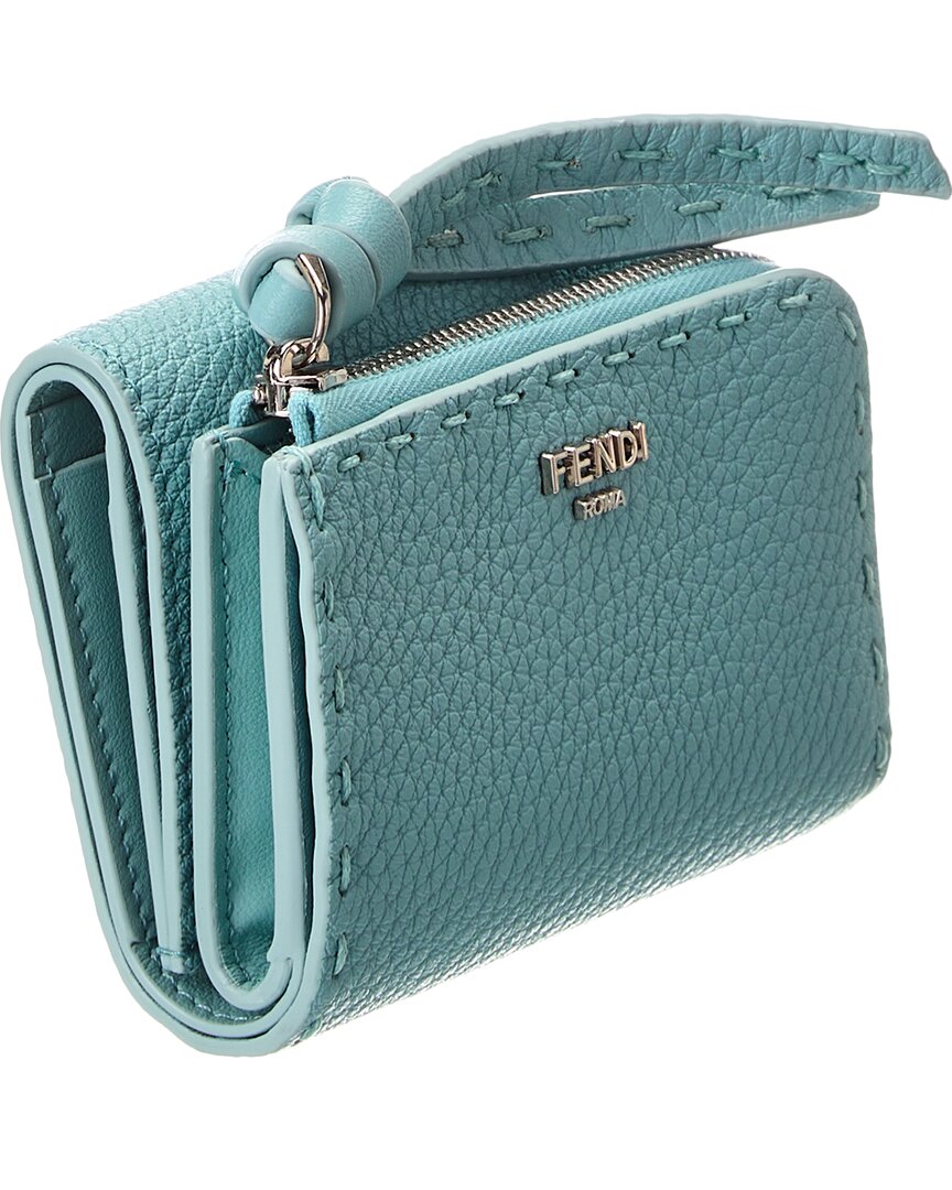 Fendi Peekaboo Micro Leather Trifold Wallet