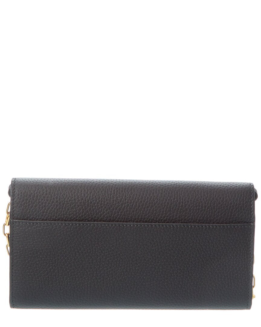 Burberry B Shield Leather Wallet On Chain