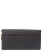 Burberry B Shield Leather Wallet On Chain